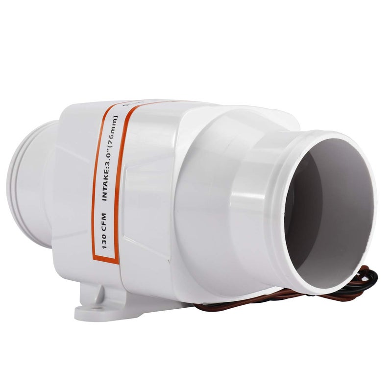 Yaegoo Marine Boat 3" in-Line Bilge Air Blower DC 12V 130 CFM - Image 4
